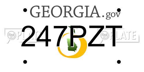 247PZT Georgia License Plate