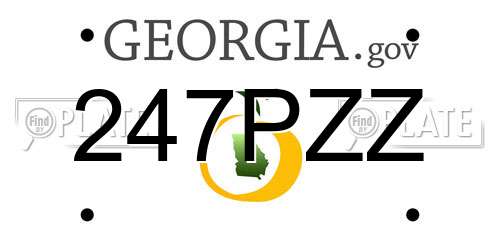 247PZZ Georgia License Plate