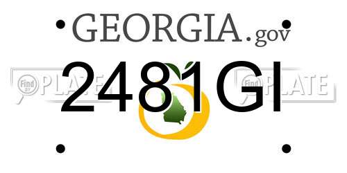 2481GI Georgia License Plate