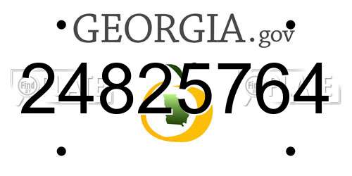 24825764 Georgia License Plate