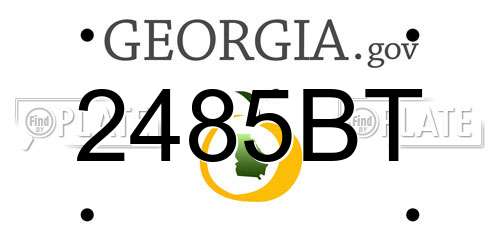 2485BT Georgia License Plate