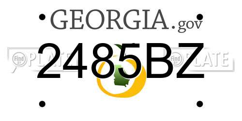 2485BZ Georgia License Plate