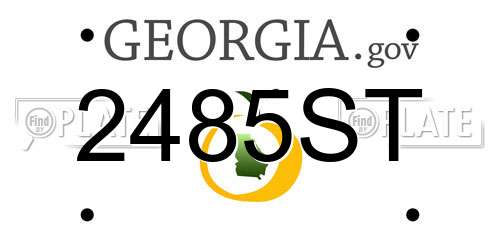 2485ST Georgia License Plate