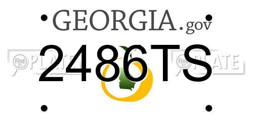 2486TS Georgia License Plate