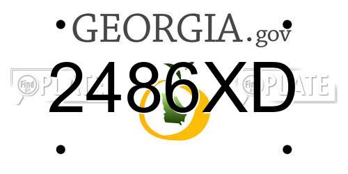 2486XD Georgia License Plate