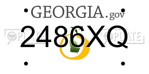 2486XQ Georgia License Plate