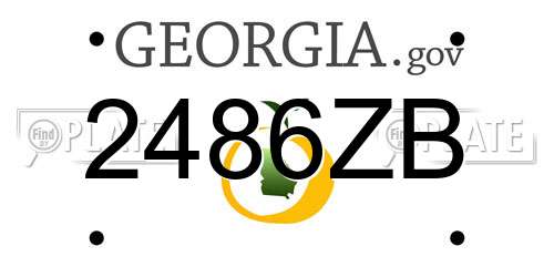 2486ZB Georgia License Plate