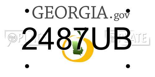 2487UB Georgia License Plate