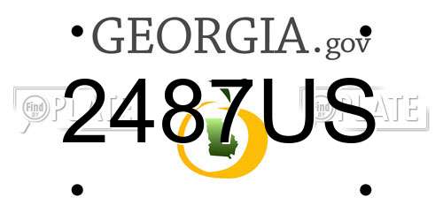 2487US Georgia License Plate