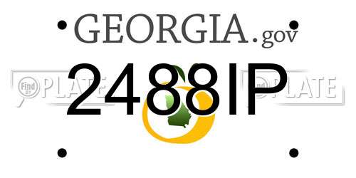 2488IP Georgia License Plate