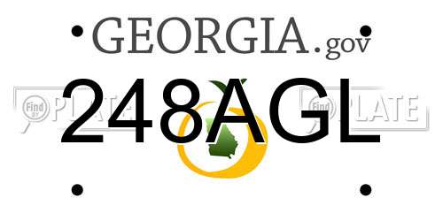 248AGL Georgia License Plate