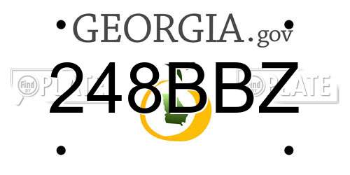 248BBZ Georgia License Plate