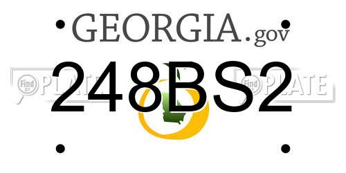 248BS2 Georgia License Plate