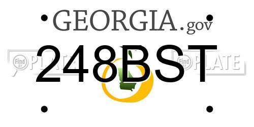 248BST Georgia License Plate