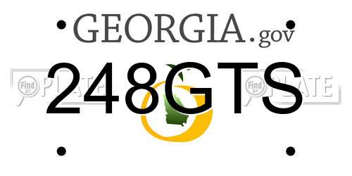 248GTS Georgia License Plate