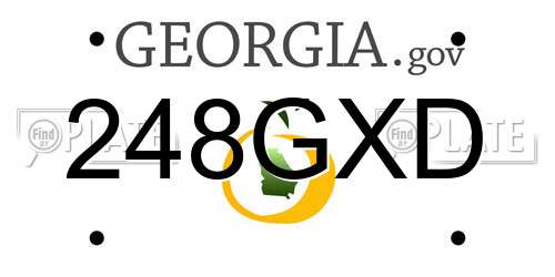 248GXD Georgia License Plate