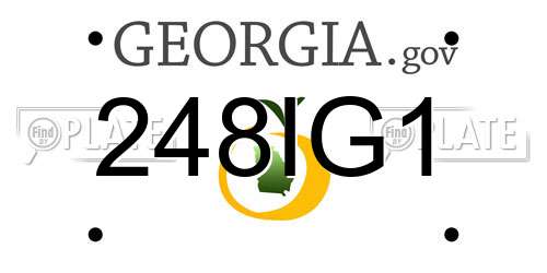 248IG1 Georgia License Plate