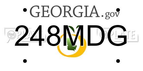 248MDG Georgia License Plate