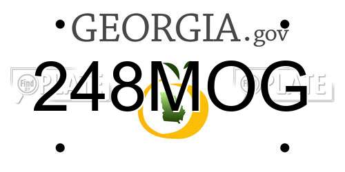 248MOG Georgia License Plate