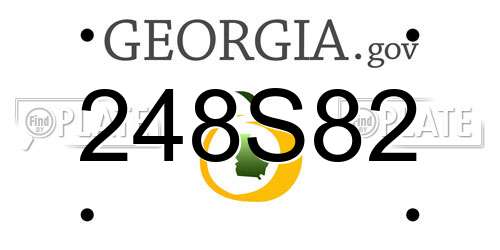 248S82 Georgia License Plate