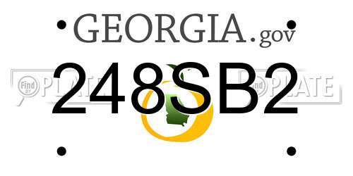 248SB2 Georgia License Plate