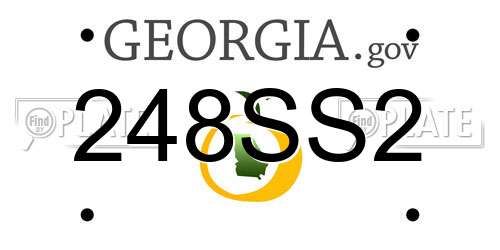 248SS2 Georgia License Plate