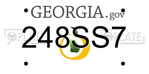 248SS7 Georgia License Plate