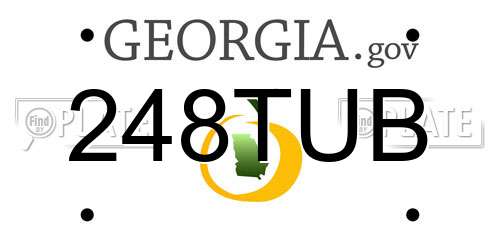 248TUB Georgia License Plate