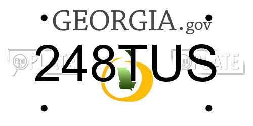 248TUS Georgia License Plate
