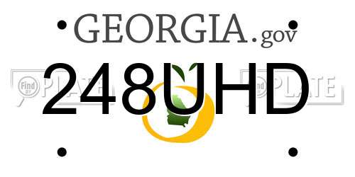 248UHD Georgia License Plate