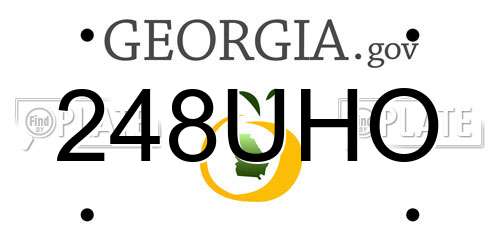 248UHO Georgia License Plate
