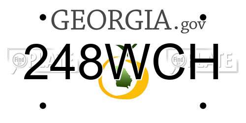 248WCH Georgia License Plate