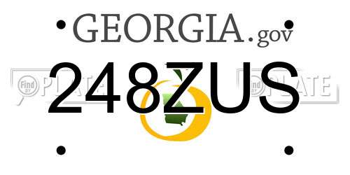 248ZUS Georgia License Plate