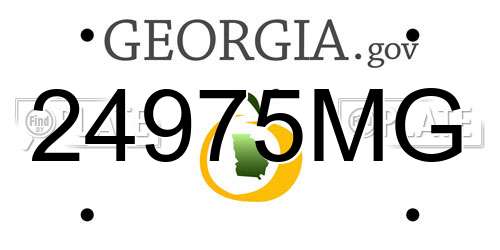 24975MG Georgia License Plate