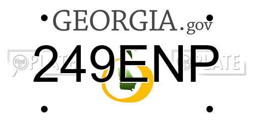 249ENP Georgia License Plate