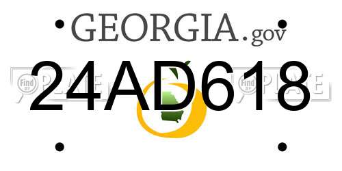 24AD618 Georgia License Plate