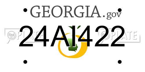 24AI422 Georgia License Plate