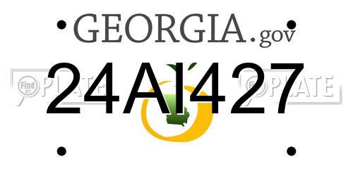 24AI427 Georgia License Plate