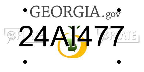 24AI477 Georgia License Plate