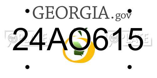 24AO615 Georgia License Plate