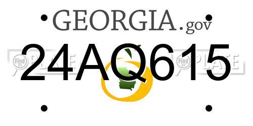 24AQ615 Georgia License Plate