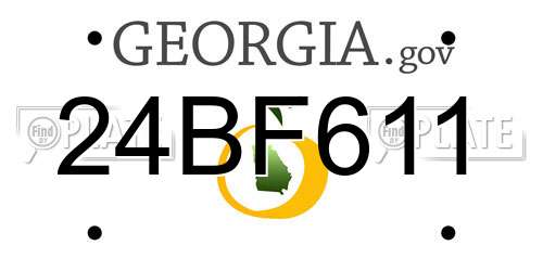 24BF611 Georgia License Plate