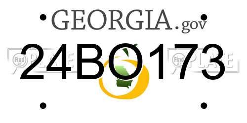 24BO173 Georgia License Plate