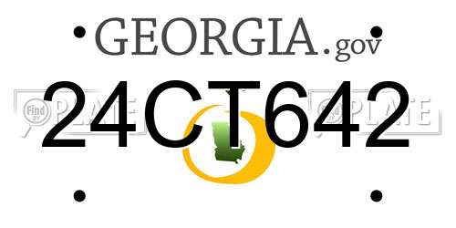 24CT642 Georgia License Plate
