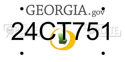24CT751 Georgia License Plate