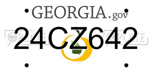 24CZ642 Georgia License Plate