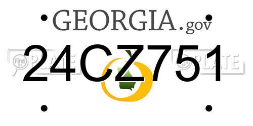 24CZ751 Georgia License Plate