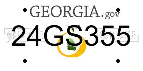 24GS355 Georgia License Plate
