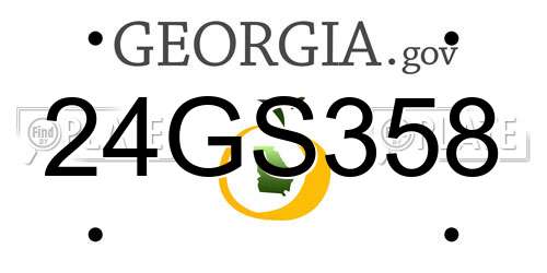 24GS358 Georgia License Plate