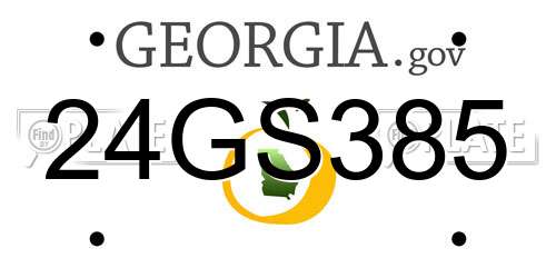 24GS385 Georgia License Plate